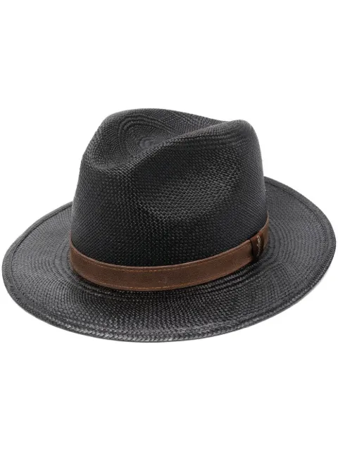 Borsalino - suede-detail Panama hat