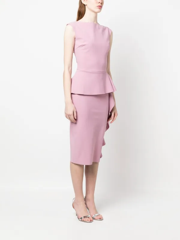 Baby pink discount peplum dress