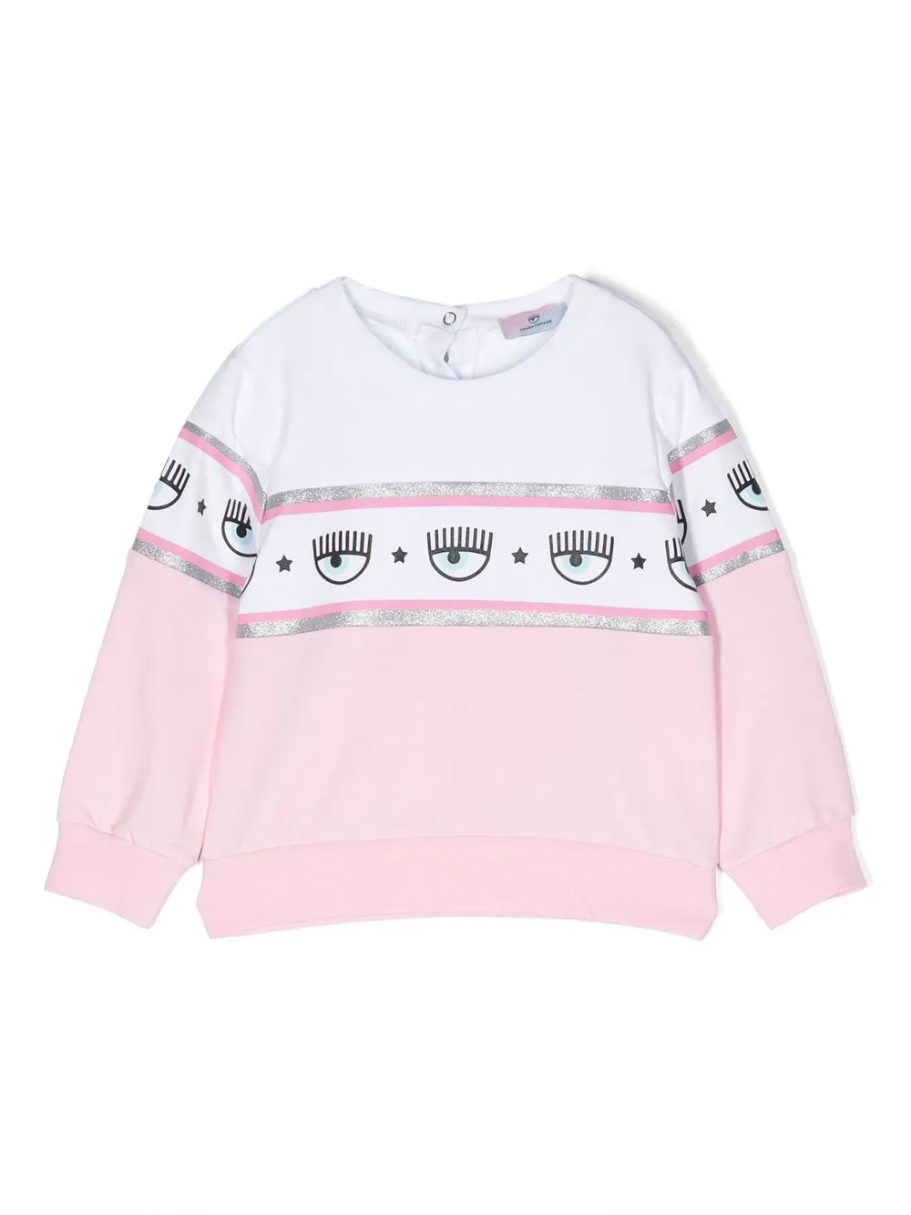 

Chiara Ferragni Kids Eyelike cotton sweatshirt - Pink