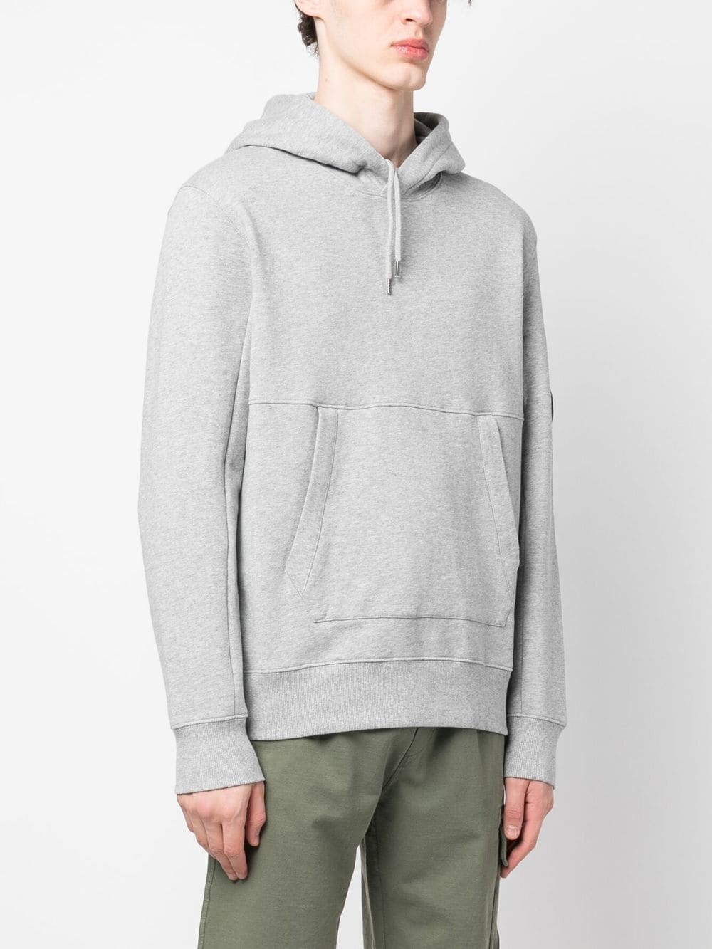 C.P. COMPANY LENS-DETAIL DRAWSTRING HOODIE