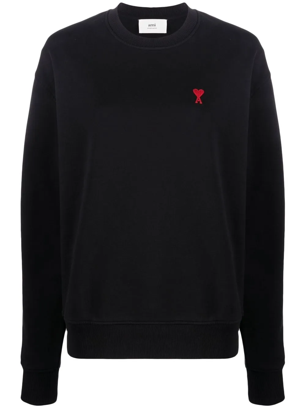 

AMI Paris Ami de Coeur organic cotton jumper - Black