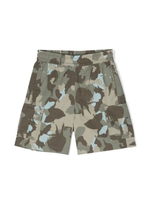 Aspesi Kids shorts con estampado militar y bolsillos 