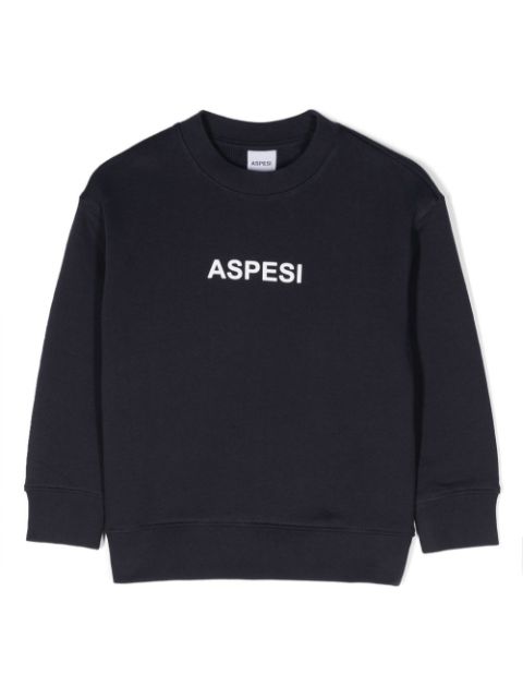 Aspesi Kids logo-print cotton sweatshirt