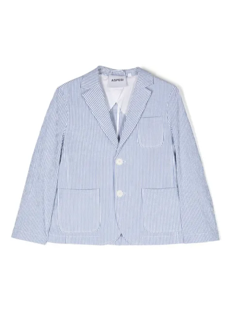 Aspesi Kids striped single-breasted blazer