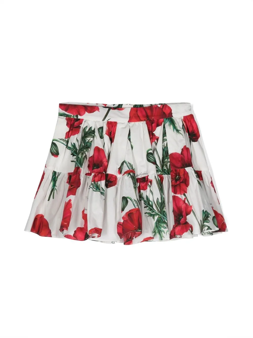 

Dolce & Gabbana Kids floral-print short skirt - White