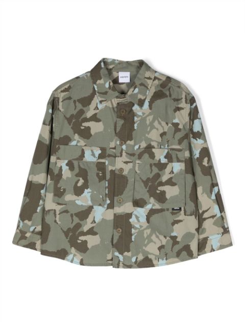 Aspesi Kids Camisa com estampa camuflada 