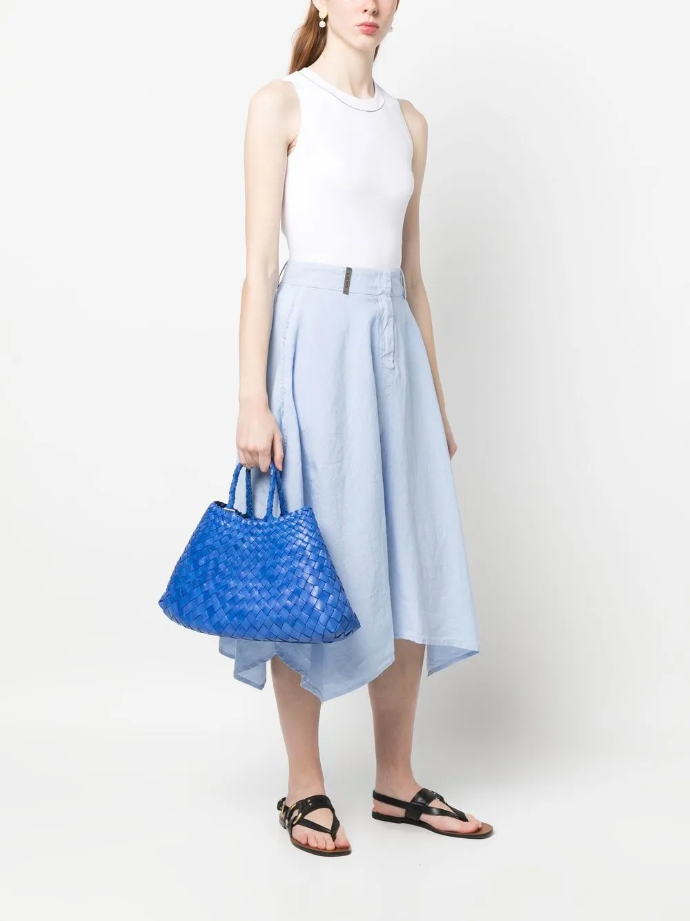 

DRAGON DIFFUSION woven leather tote bag - Blue