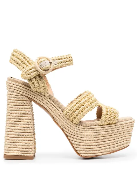 Castañer braided raffia platform sandals