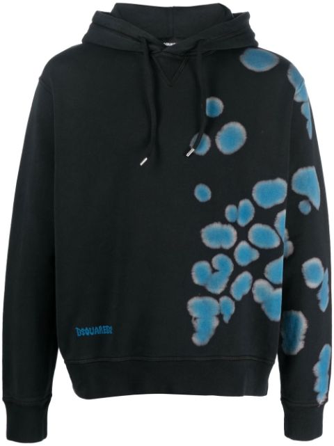 DSQUARED2 dye-print cotton hoodie Men