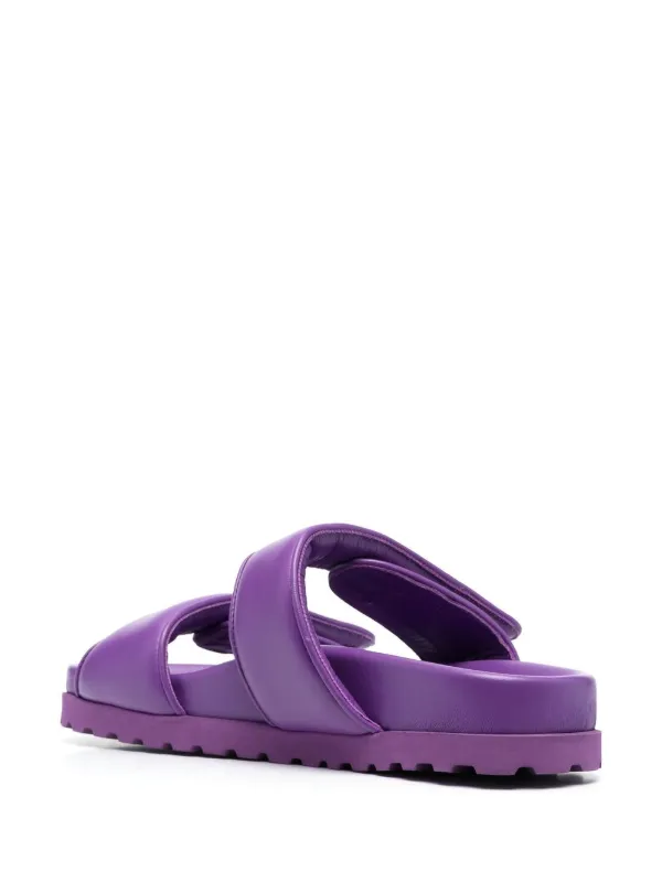 GIA X PERNILLE TEISBAEK PURPLE レザー サンダル GIABORGHINI x Pernille Teisbaek ダブルストラップ サンダル