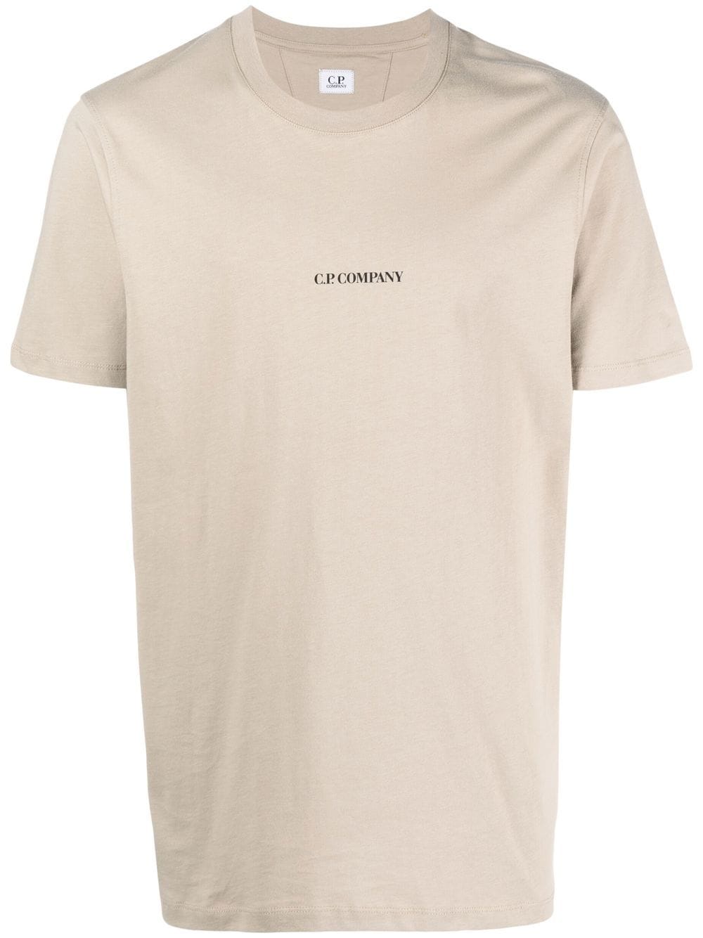 C.p. Company Logo Print Cotton T-shirt In Brown