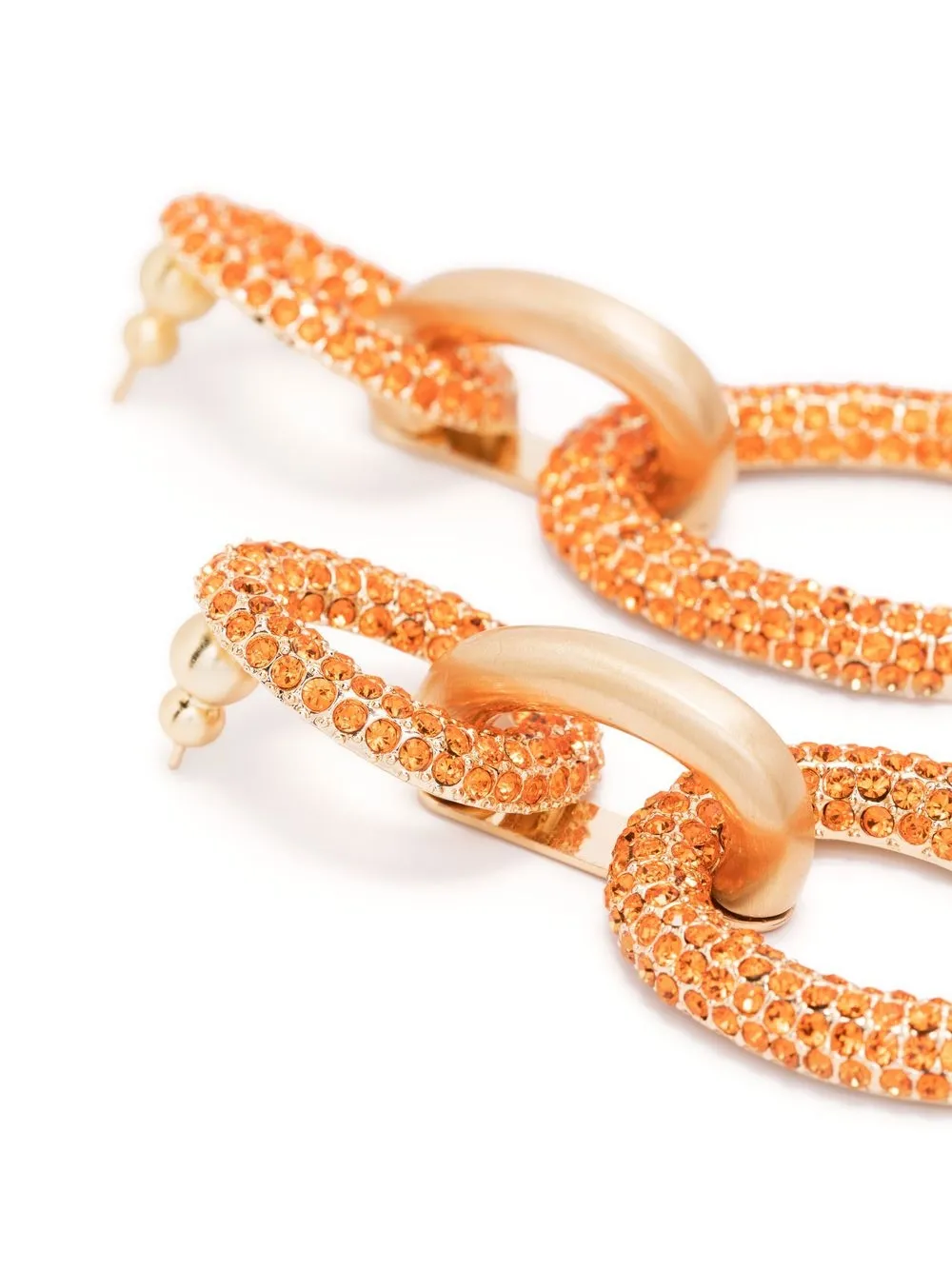 Cult Gaia Reyes Pave Link Drop Earrings In Gold