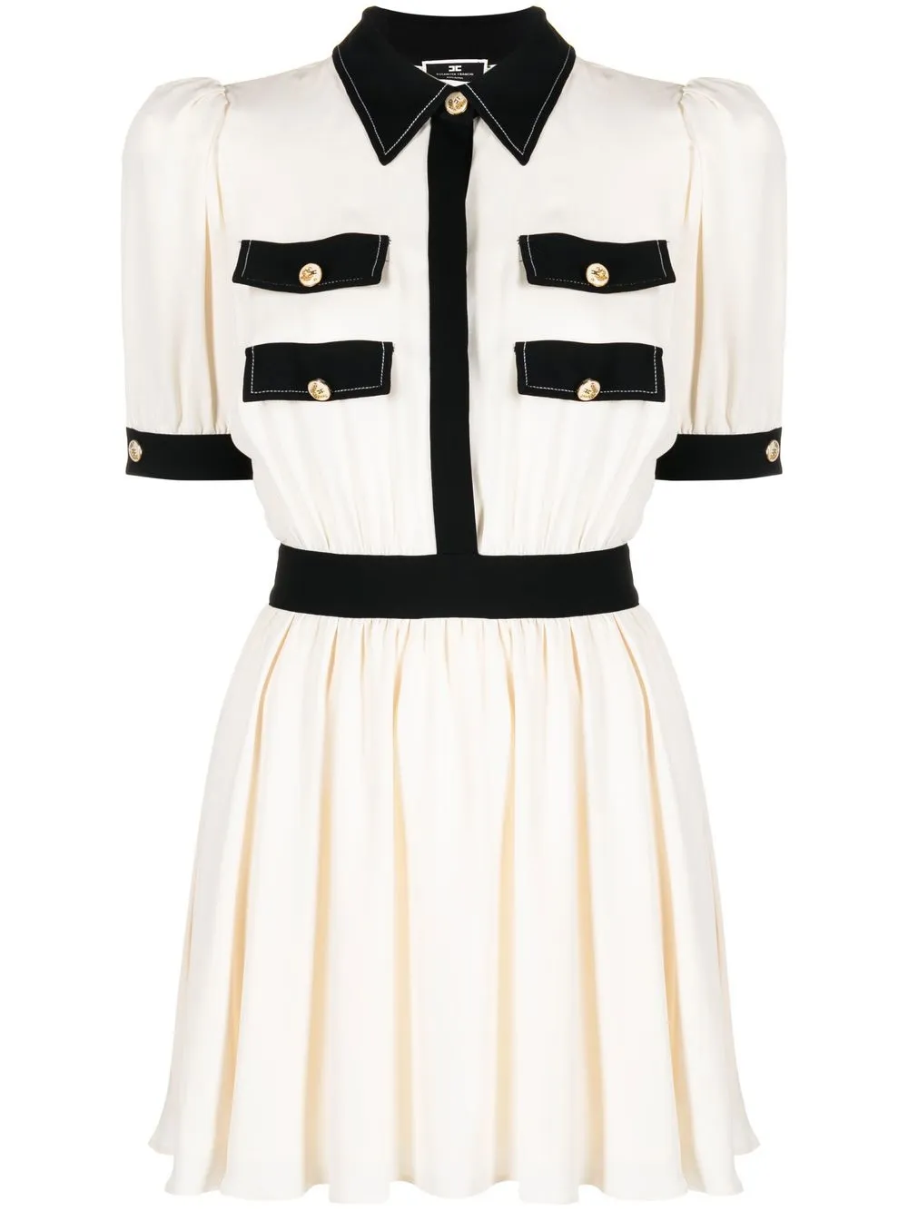 

Elisabetta Franchi colour-block box-pleated dress - Neutrals