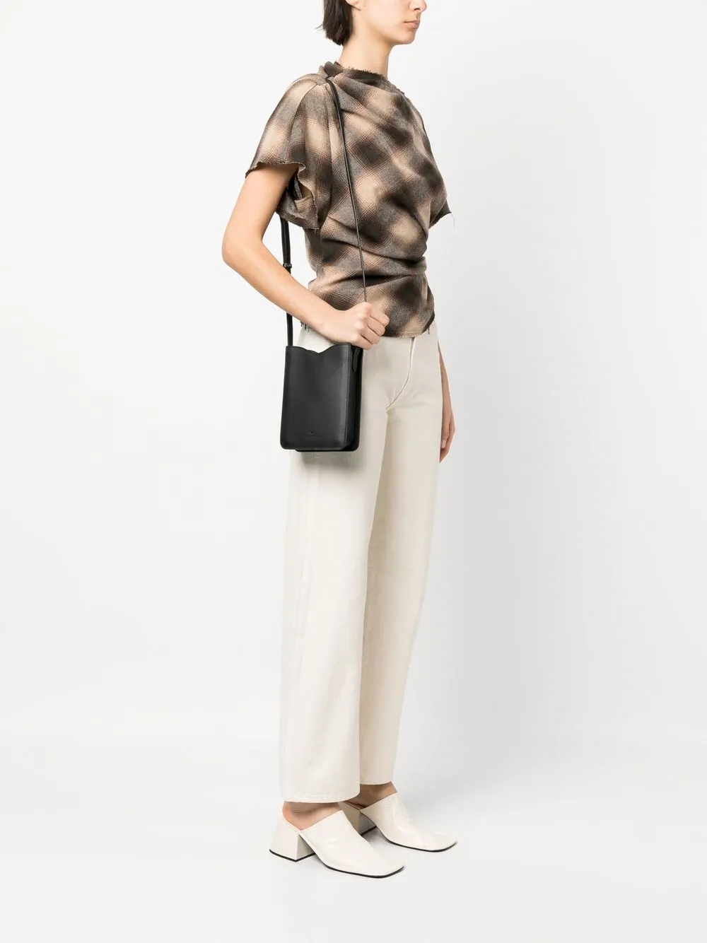 Il Bisonte Roseto crossbodytas - Zwart