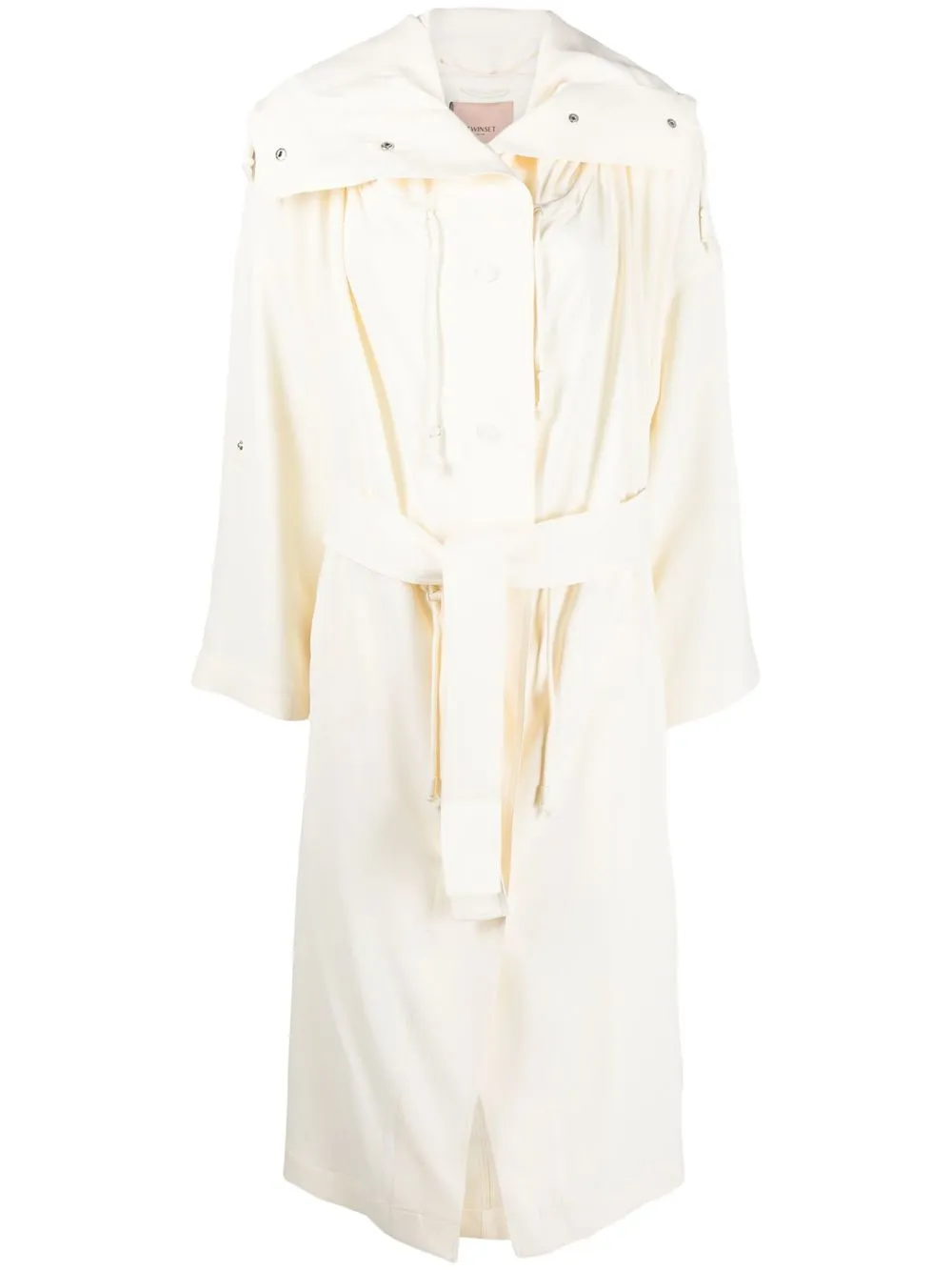 

TWINSET drawstring duster coat - White