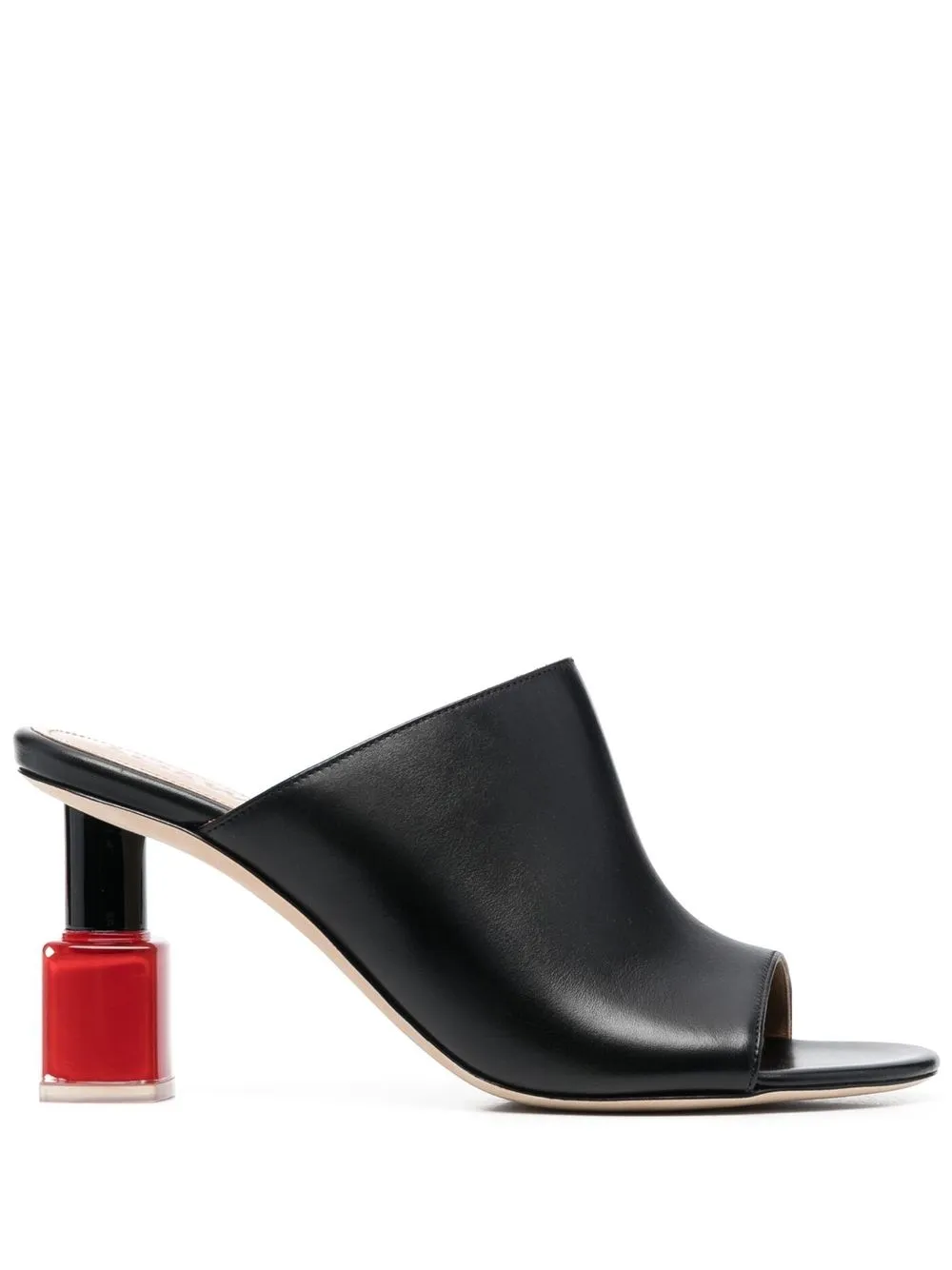 LOEWE NAIL POLISH-HEEL 80 LEATHER MULES