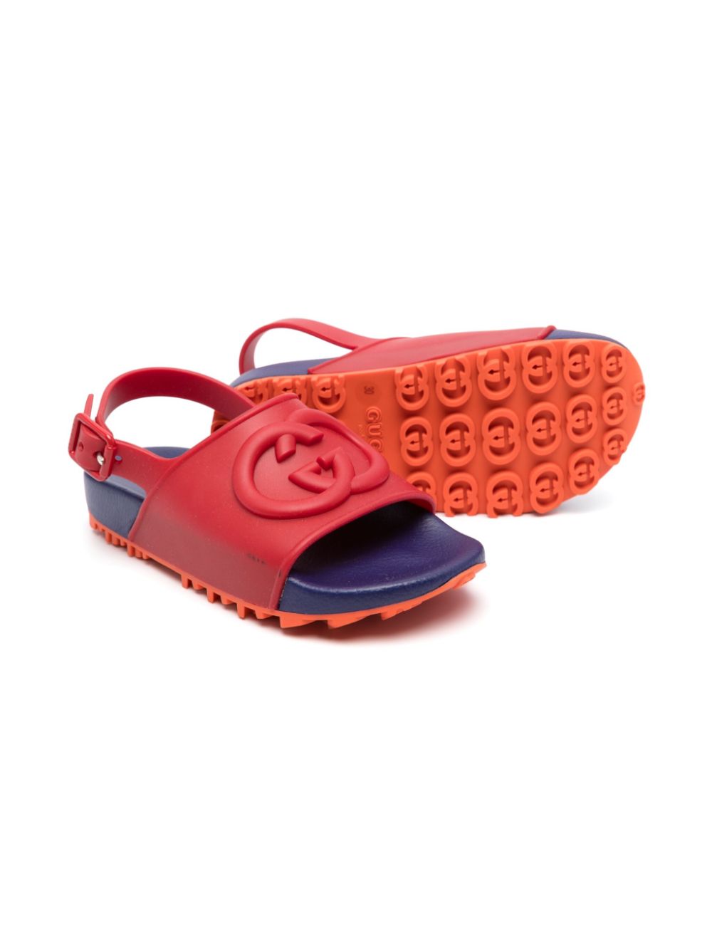 Gucci Kids Interlocking G sandals - Red