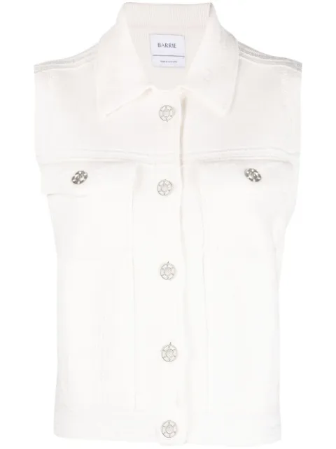 Barrie knitted sleeveless jacket