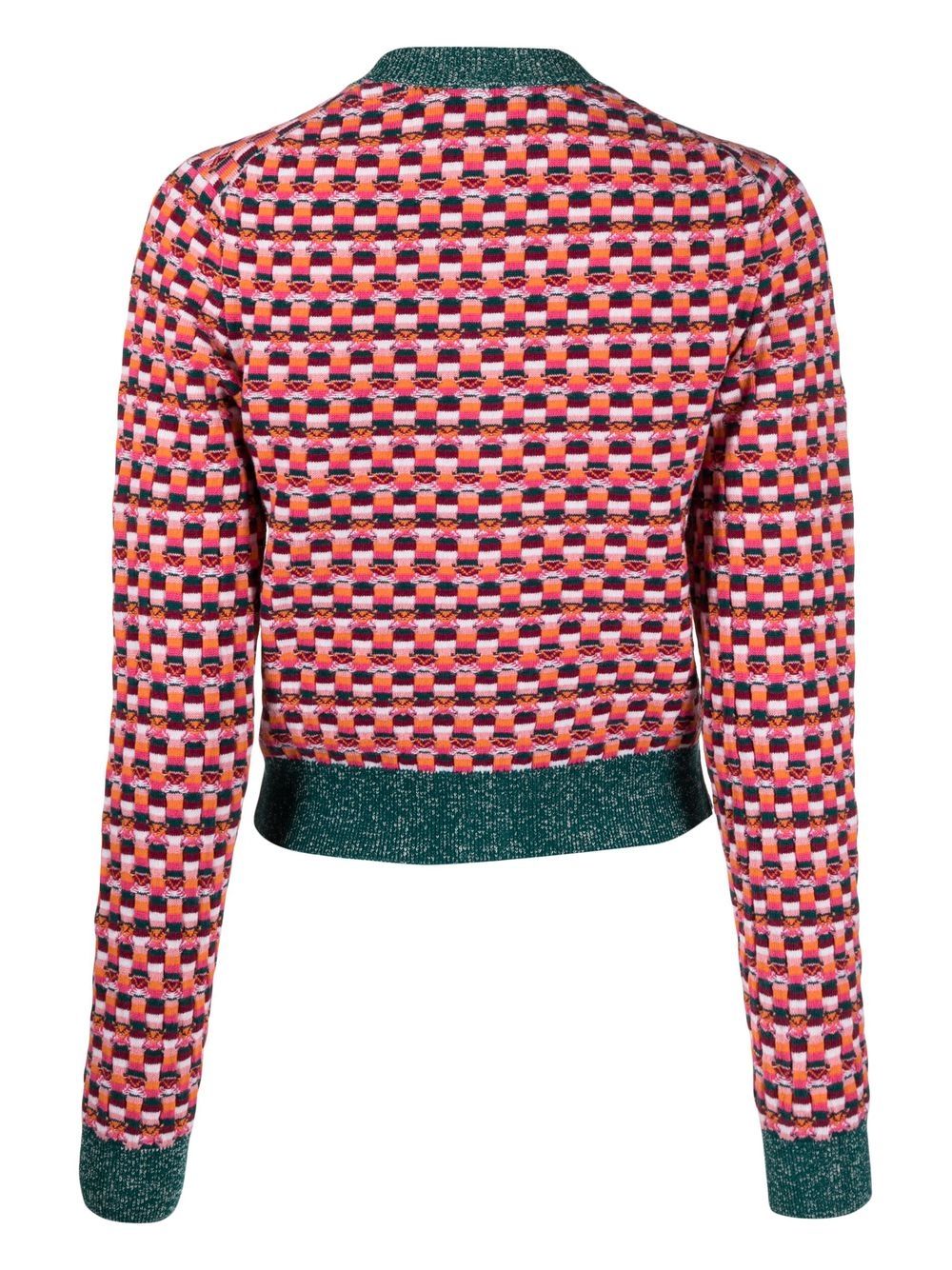 Shop Barrie Graphic-print Cardigan In Pink