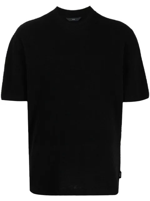 Hevo Camiseta de tricô decote careca