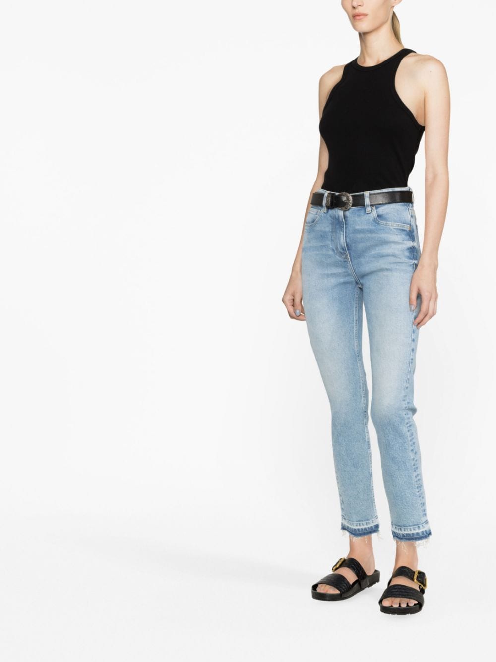 Shop Iro Galloway High-rise Skinny Jeans In Blue
