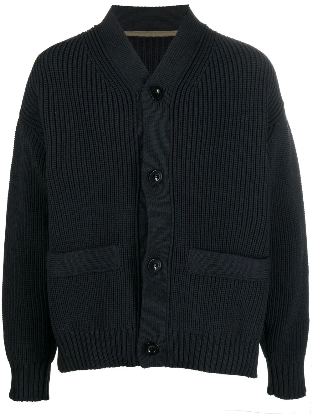 sacai V-neck knit cardigan - Black