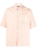 Raf Simons logo-patch cotton shirt - Orange