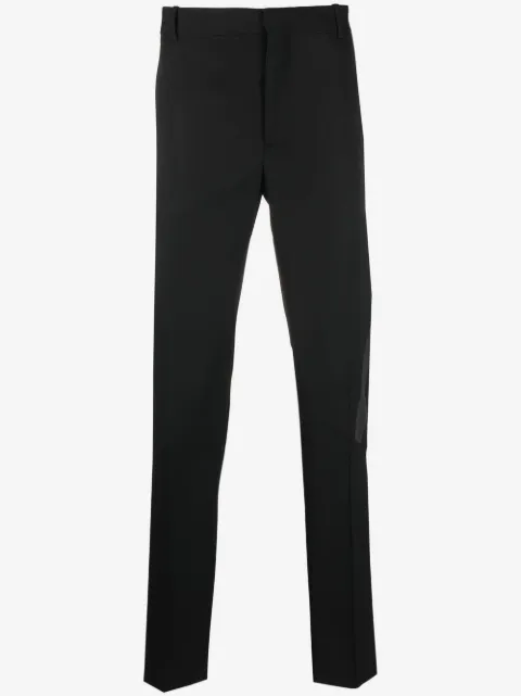 Alexander McQueen stripe-detail tailored-cut trousers