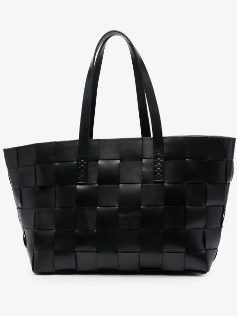 DRAGON DIFFUSION sac cabas en cuir à design tressé