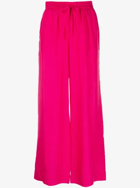 P.A.R.O.S.H. wide leg silk drawstring trousers