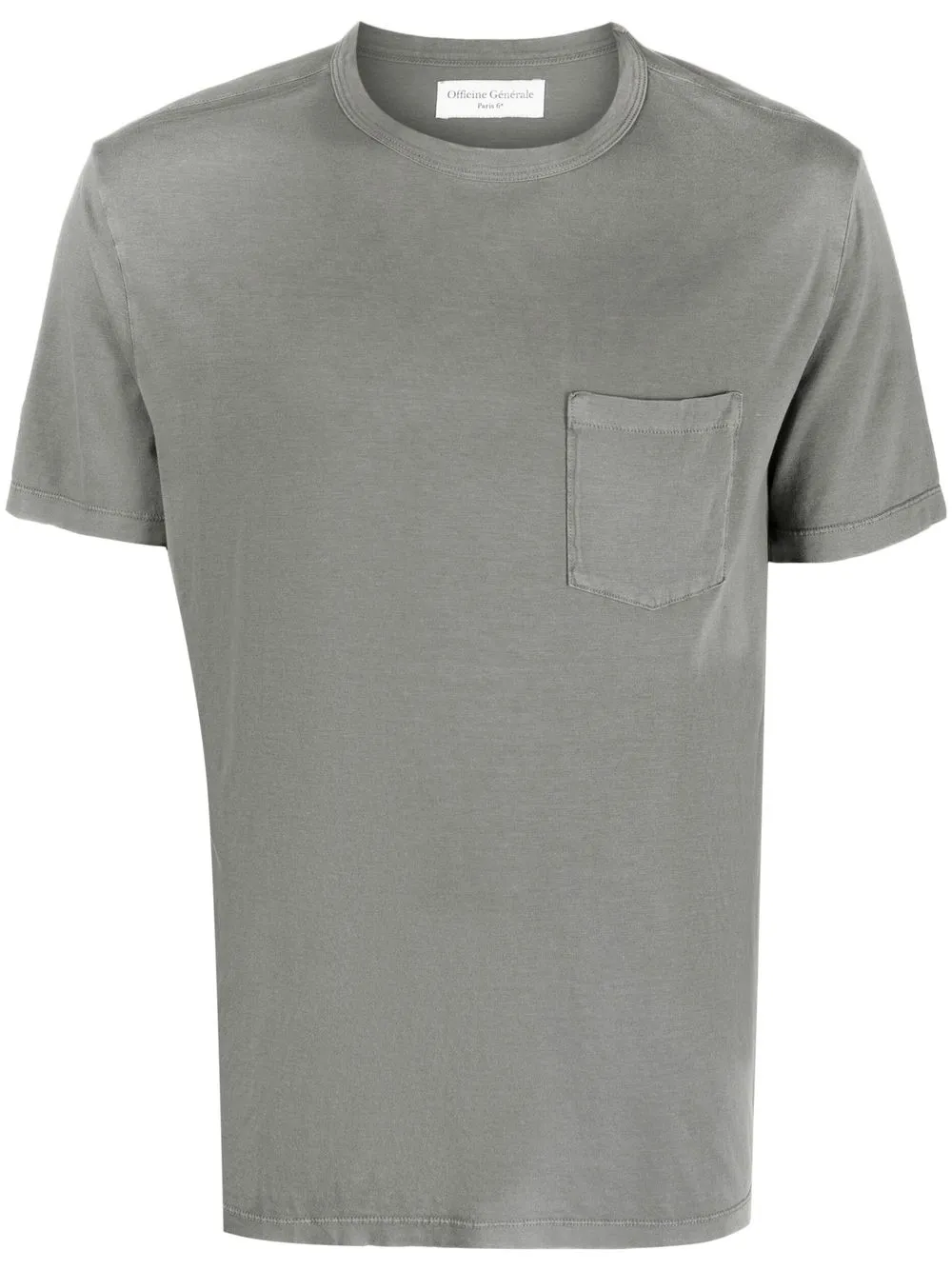 

Officine Generale stretch-linen crewneck T-shirt - Grey