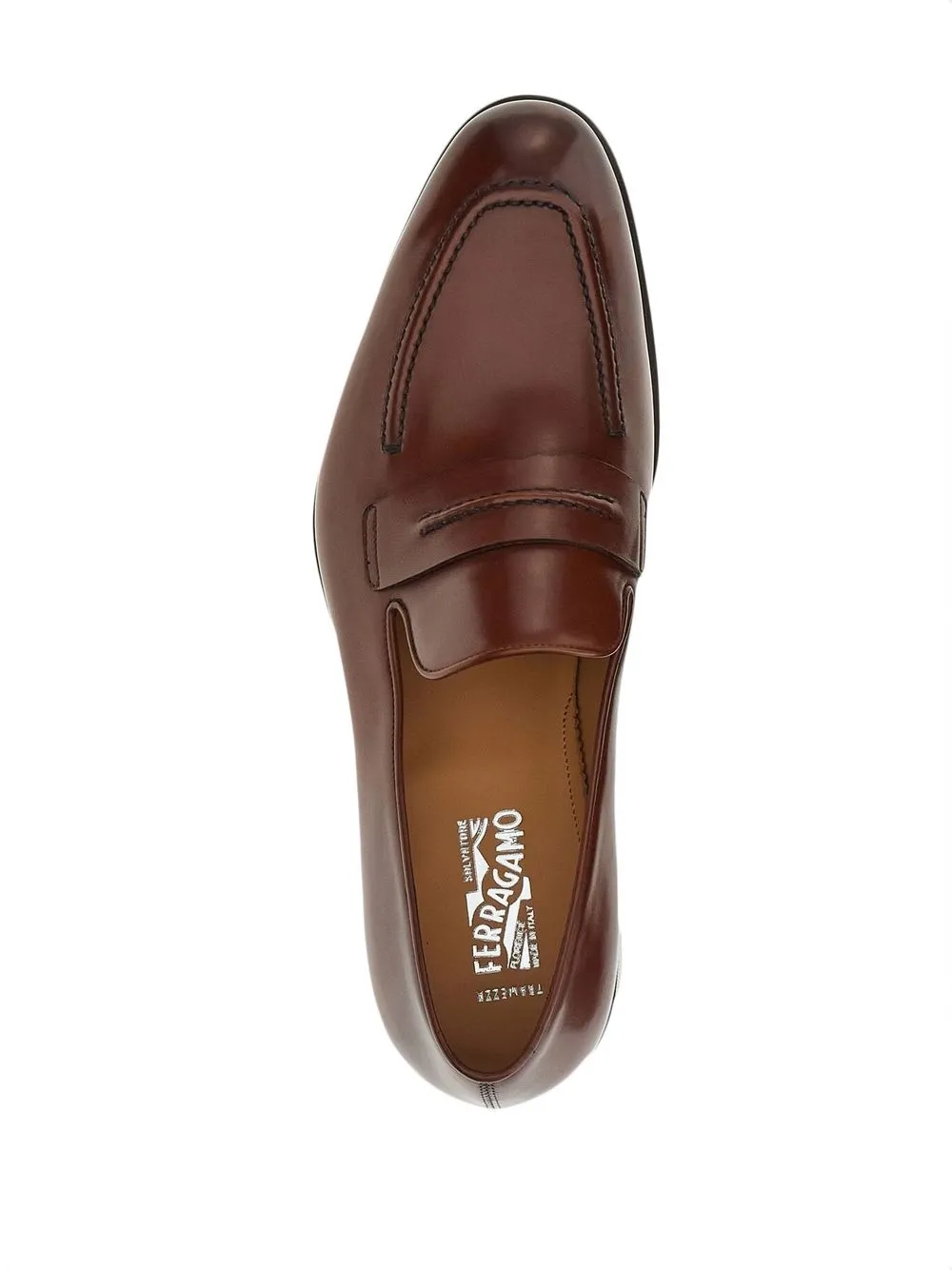Ferragamo Leren penny loafers Bruin