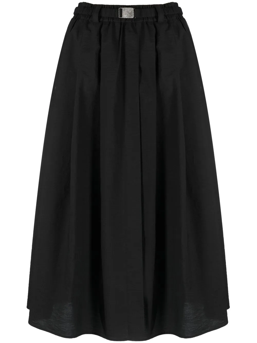 

Brunello Cucinelli flared black midi skirt