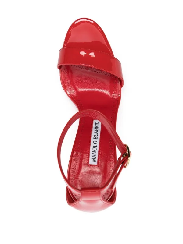 Manolo Blahnik Rocar 120m Sandals | Red | FARFETCH