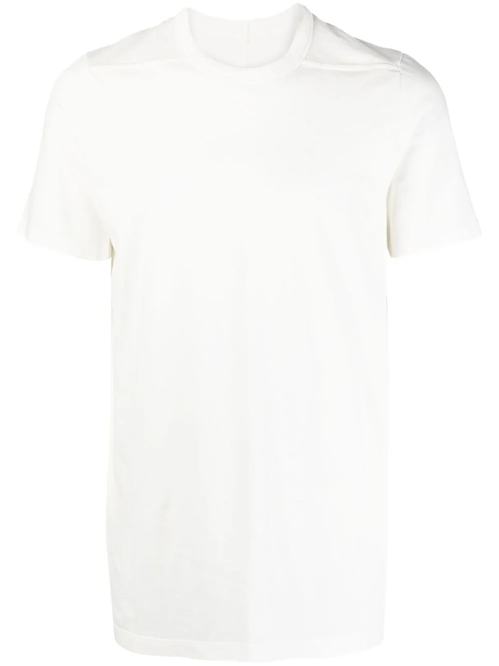 Shop Rick Owens Plain Cotton T-shirt In White