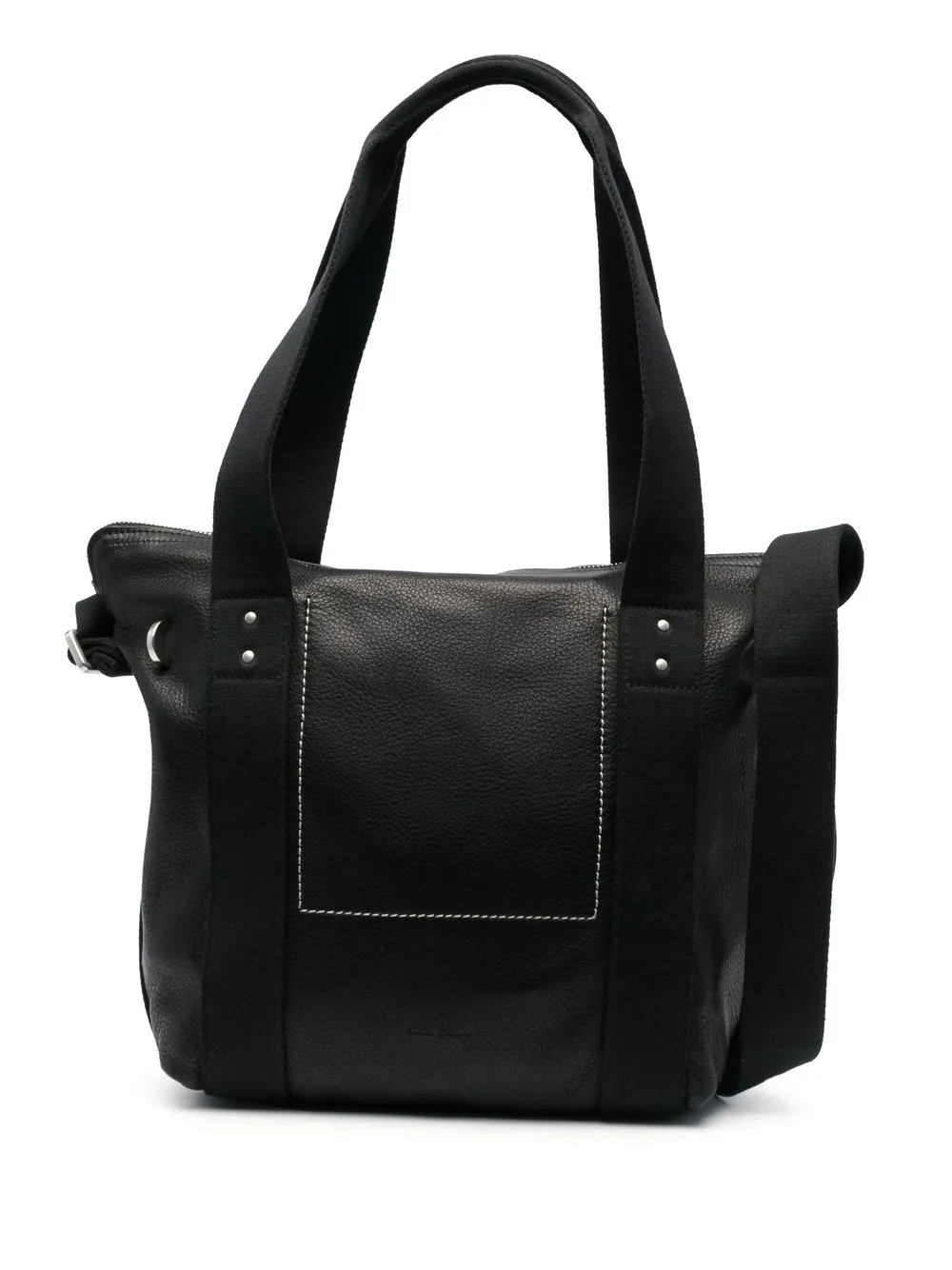 

Rick Owens contrast-stitch leather shoulder bag - Black