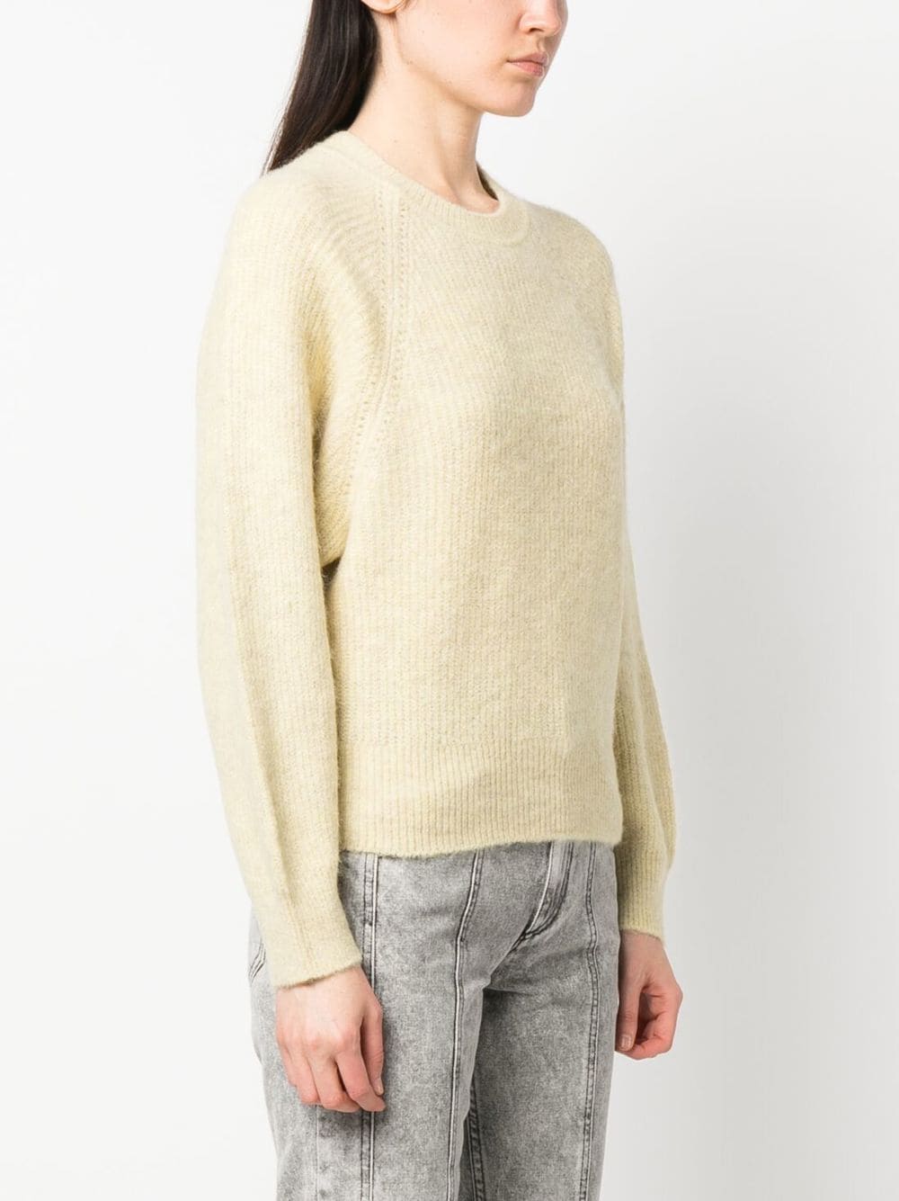 Shop Isabel Marant Étoile Ribbed-knit Jumper In Gelb