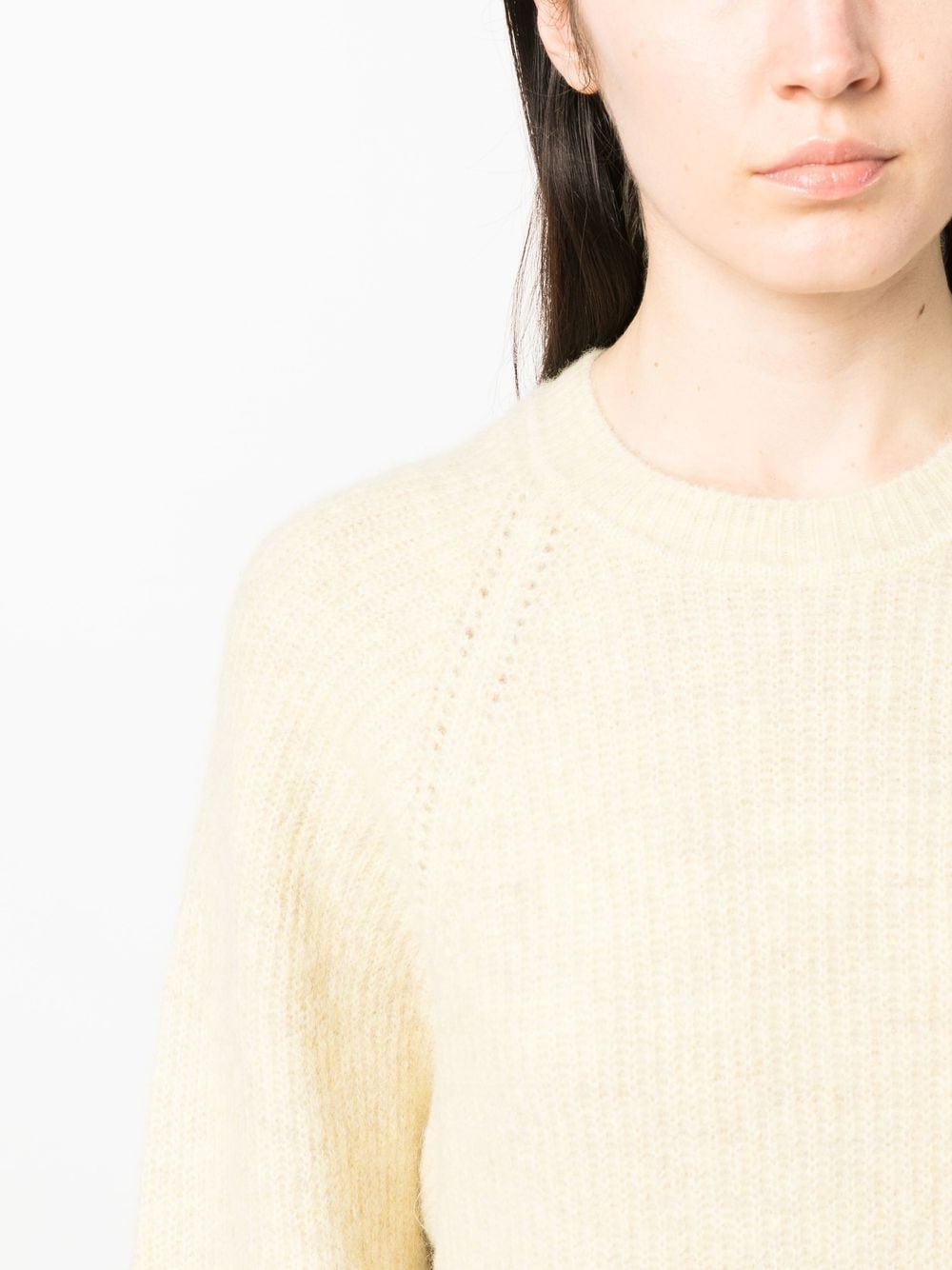 Shop Isabel Marant Étoile Ribbed-knit Jumper In Gelb