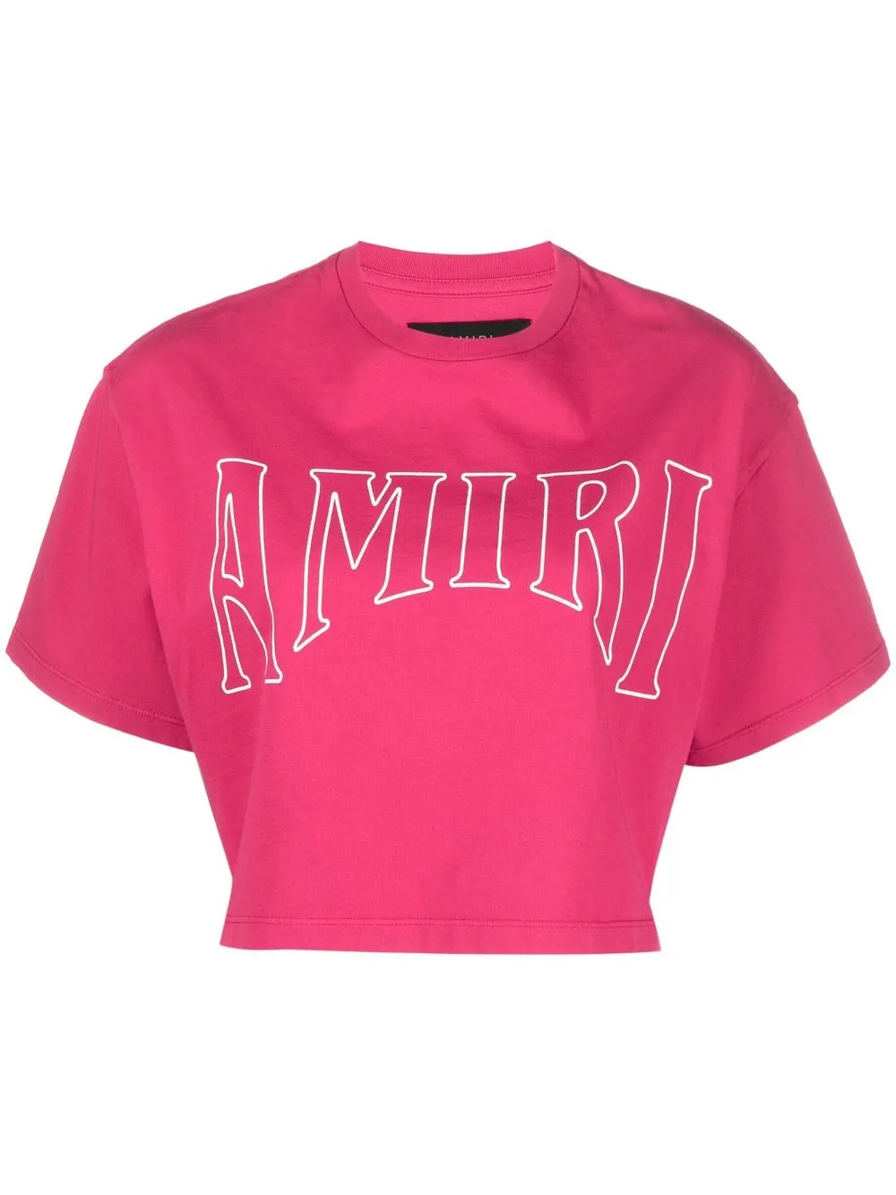 

AMIRI Sun logo-print cropped cotton T-shirt - Pink