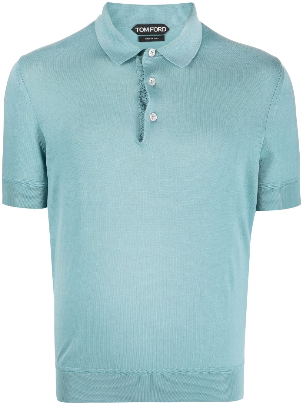 Shop Tom Ford Short-sleeve Polo Shirt In Blau