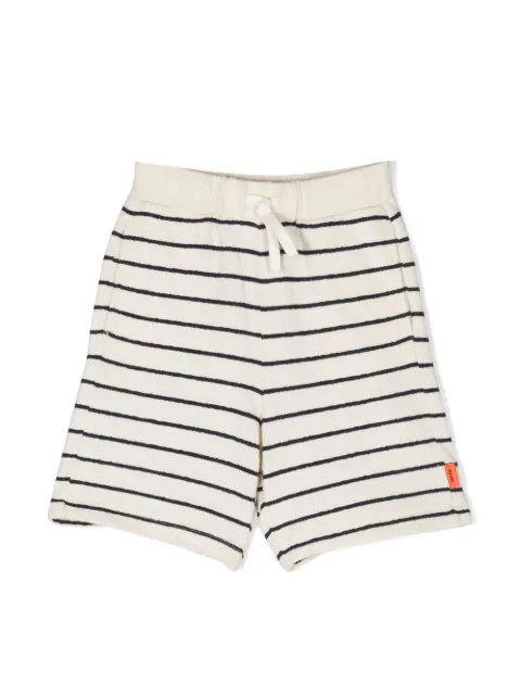 Aspesi Kids stripe-print cotton track shorts 