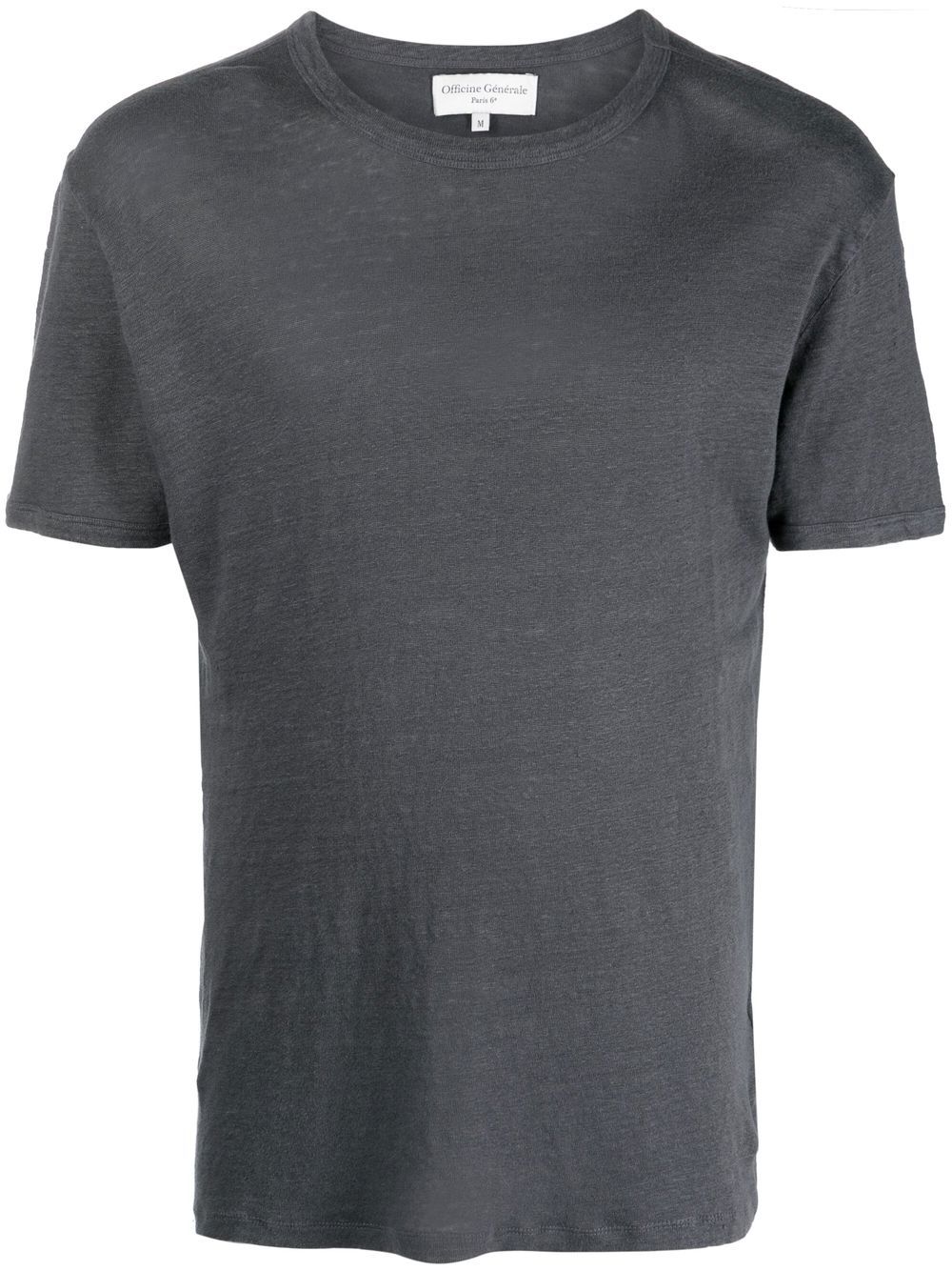 Officine Generale Slubbed Cotton-jersey T-shirt In Grey