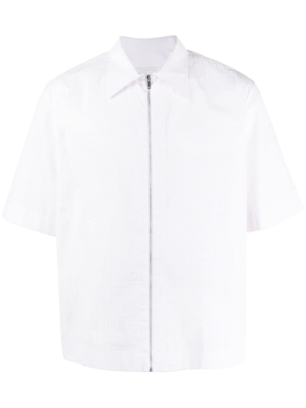 Givenchy Zip-up Cotton Shirt In White