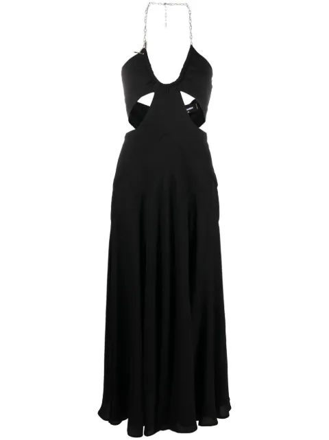 DSQUARED2 robe mi-longue à détails de chaînes