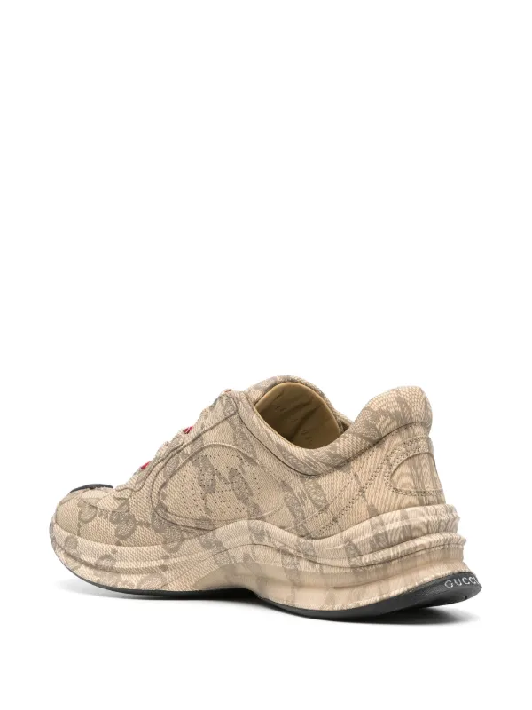 すぐ届く!【GUCCI】RUN GGロゴ トレーナー レザー スニーカー Gucci Run GG-motif Sneakers | Neutrals | FARFETCH JO