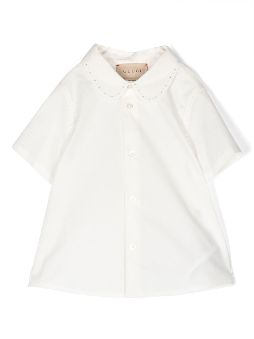 Gucci Kids Peter Pan-collar shirt - White