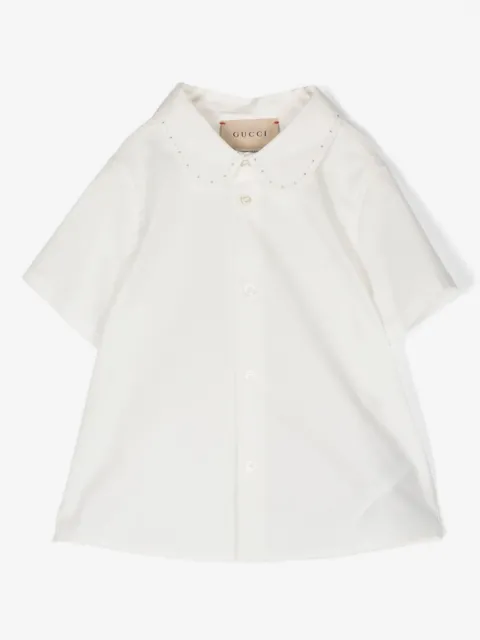 Gucci Kids camisa con cuello Peter Pan