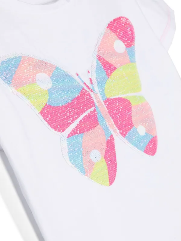 Billieblush butterfly-print round-neck T-shirt - Farfetch