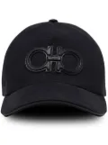 Ferragamo leather-patch logo cap - Black