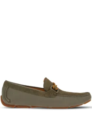 Brown suede shop ferragamo loafers